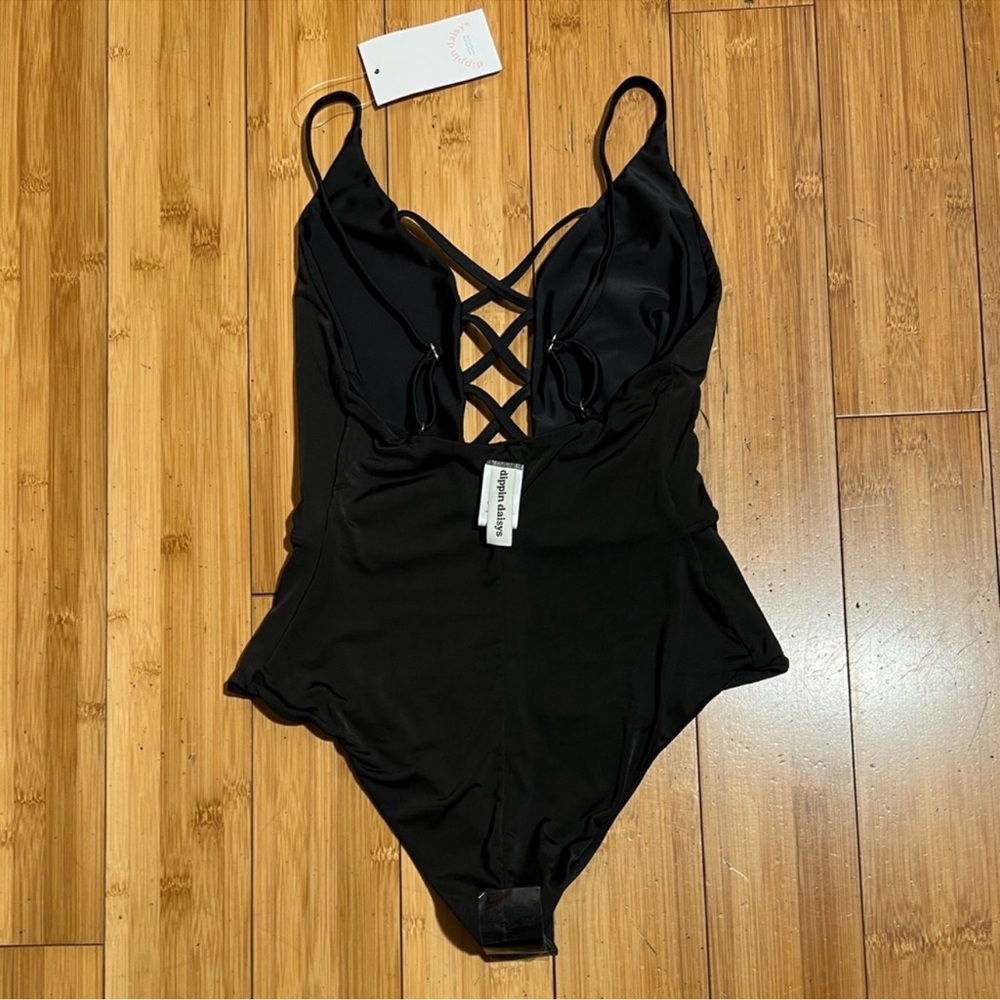 NWT Anthropologie x Dippin Daisy's Bliss One-Piece Swimsuit In Black Size XS - Picture 7 of 16